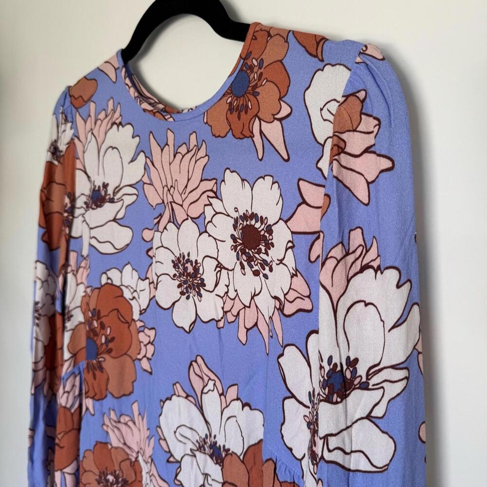 Aritzia Wilfred Lambrusco Tiered Long Sleeve Mini Dress - Picture 3 of 9